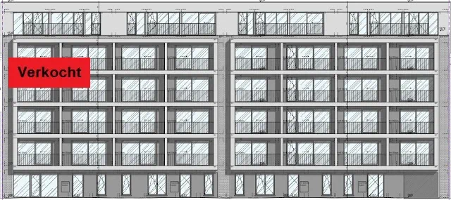 Projectgrond vergund voor 39 appartementen en 54 autostaanplaatsen